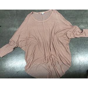 Grayson : pink striped oversized top tunic